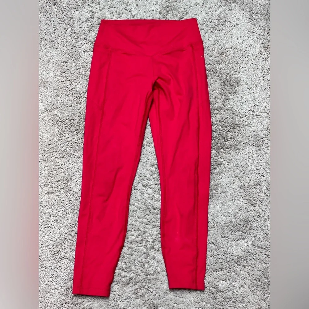 Victoria’s Secret PINK Red Leggings High Waist Stretchy size S - Picture 2 of 5